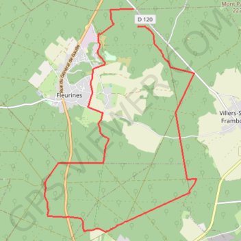 Rando Fleurines 16 km GPS track, route, trail