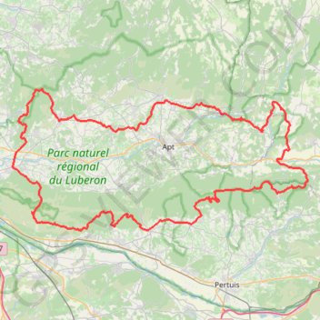 GR97 Tour du Luberon (Vaucluse, Alpes-de-Haute-Provence) GPS track, route, trail