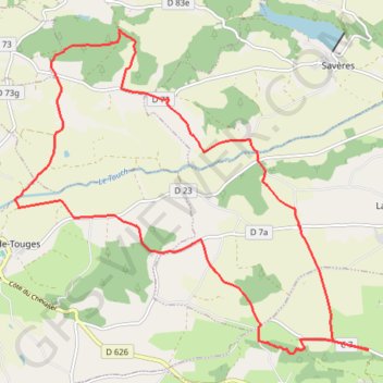 Gratens - Bois de Lautignac GPS track, route, trail