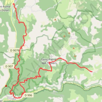 Hyelzas Les Vignes par Le Viala GPS track, route, trail