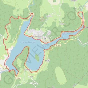 Tour du lac du Laouzas GPS track, route, trail