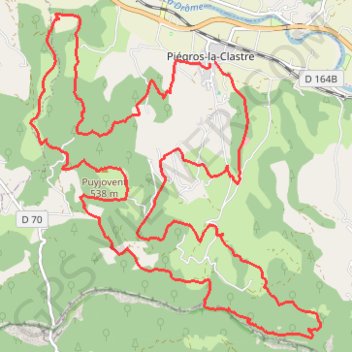 Trail des Balcons de la Drôme GPS track, route, trail