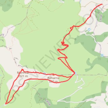 Le Monhoa depuis Lasse GPS track, route, trail