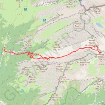 Pointe de Bellegarde GPS track, route, trail