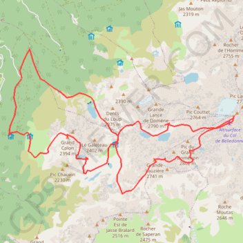 Rando croix belledonne GPS track, route, trail