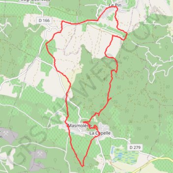 Masmolène GPS track, route, trail