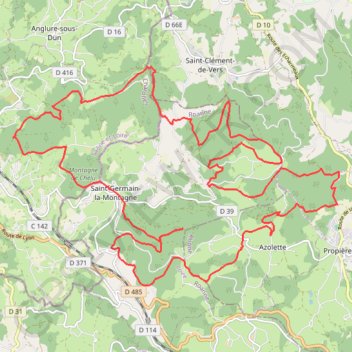 À travers bois - Saint-Germain-la-Montagne GPS track, route, trail