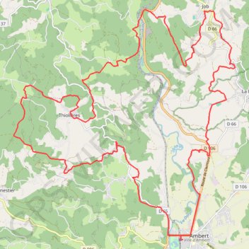 Pays d'Ambert - Les 2 versants de la vallée GPS track, route, trail