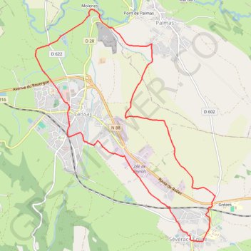 TraceGPS Issued ESN-VTT6 Bleu GPS track, route, trail