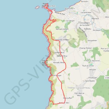 Falaises de Tredrez GPS track, route, trail