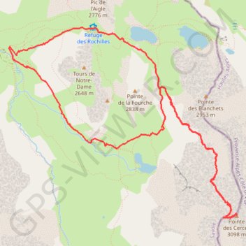 La Pointe des Cerces GPS track, route, trail