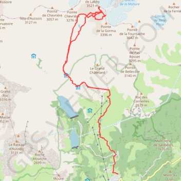 Cols de Labby et du Moine GPS track, route, trail