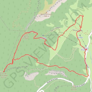 Pointe de la Cochette GPS track, route, trail