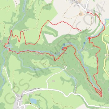 Source de l'ain GPS track, route, trail