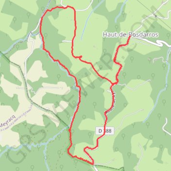 Haut-de-Bosdarros GPS track, route, trail