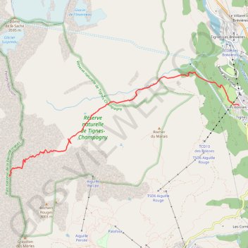 Col de la Sachette GPS track, route, trail