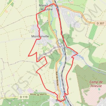 MAREIL SUR MAULDRE - BEYNES GPS track, route, trail