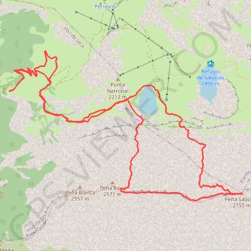 Peña Sabocos GPS track, route, trail