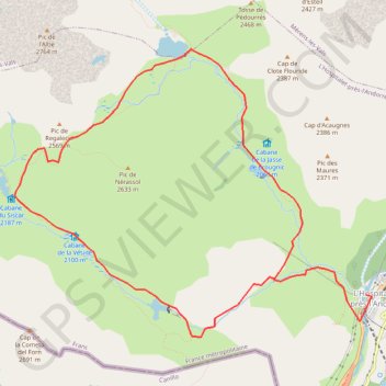 Etangs du Siscar et de Pedourres GPS track, route, trail