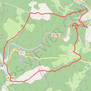 Boucle VTT depuis Penne GPS track, route, trail