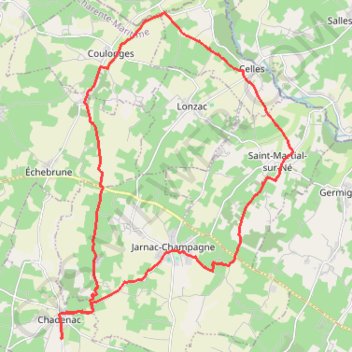 Vallée du Né - Chadenac GPS track, route, trail
