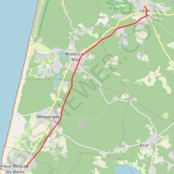 52_Leon_VieuxBoucau_parcours GPS track, route, trail