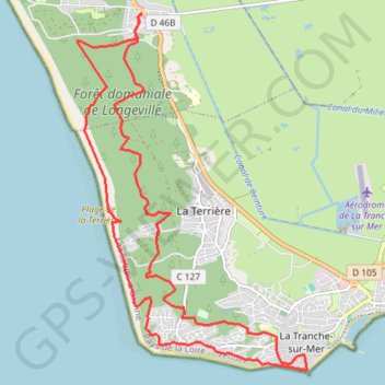 Des Conches à La Tranche 18.507 kms GPS track, route, trail