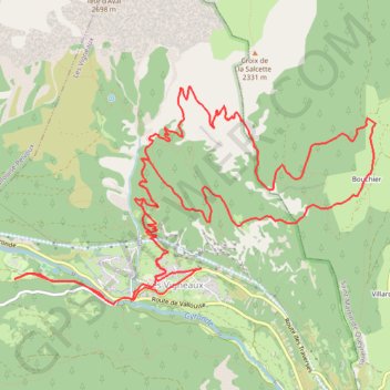 Rando-trail à la Serre des Hières GPS track, route, trail
