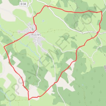 Gévaudan - Circuit de Rocles GPS track, route, trail