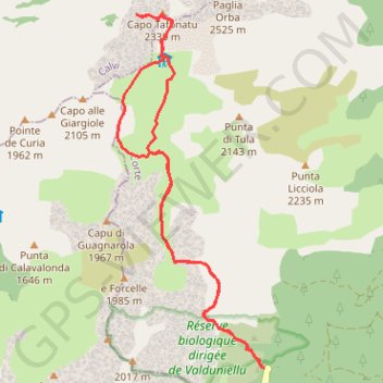 Fer à cheval - Paglia Orba GPS track, route, trail