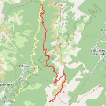 GR20 sud Usciolu Verde GPS track, route, trail