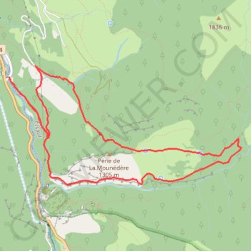 Le Chemin de la Mâture et le Col d'Arras GPS track, route, trail