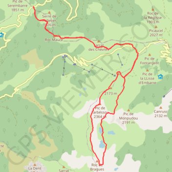 3 lacs - Col de Pailhères GPS track, route, trail
