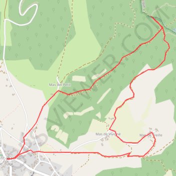 Saint Jean de Laur et le gouffre de l'Oule (Lot) GPS track, route, trail