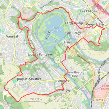 Cergy GPS track, route, trail