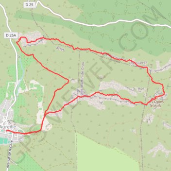 Aureille - Les crêtes des Civadières GPS track, route, trail