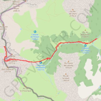 Pic d'Ansabère GPS track, route, trail