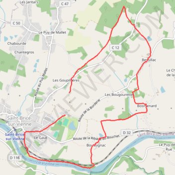 Randonnée à Saint-Brice GPS track, route, trail
