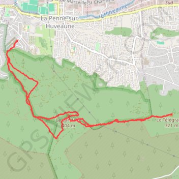 La Candolle et le télégraphe (La Penne - 13) GPS track, route, trail