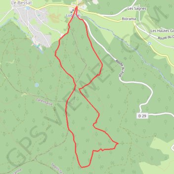 Pilat-Croix de Chaubouret sud-Raquettes GPS track, route, trail