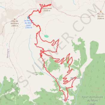 Le Mont Jovet - Bozel GPS track, route, trail