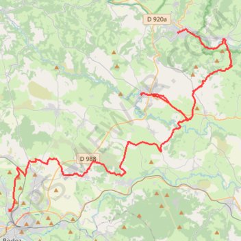 Onet - Espalion via Roquelaure GPS track, route, trail