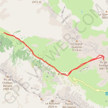 Pic de Foréant GPS track, route, trail