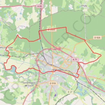 De Vierzon a Méry-sur-Cher GPS track, route, trail