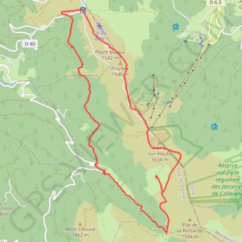 Col du Béal GPS track, route, trail