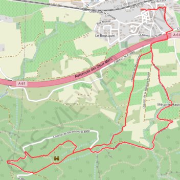 Barbaira-Miramont-7,4km GPS track, route, trail