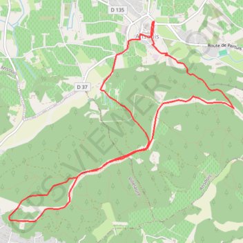 Ansouis - Villelaure par L'Ubac GPS track, route, trail