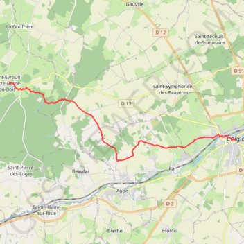 Chemin de Saint Michel (voie de Paris) etape 3 GPS track, route, trail