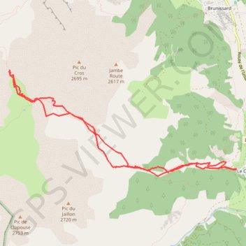 Col de la rousse GPS track, route, trail