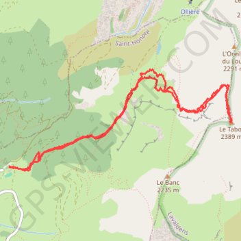 Le Tabor GPS track, route, trail